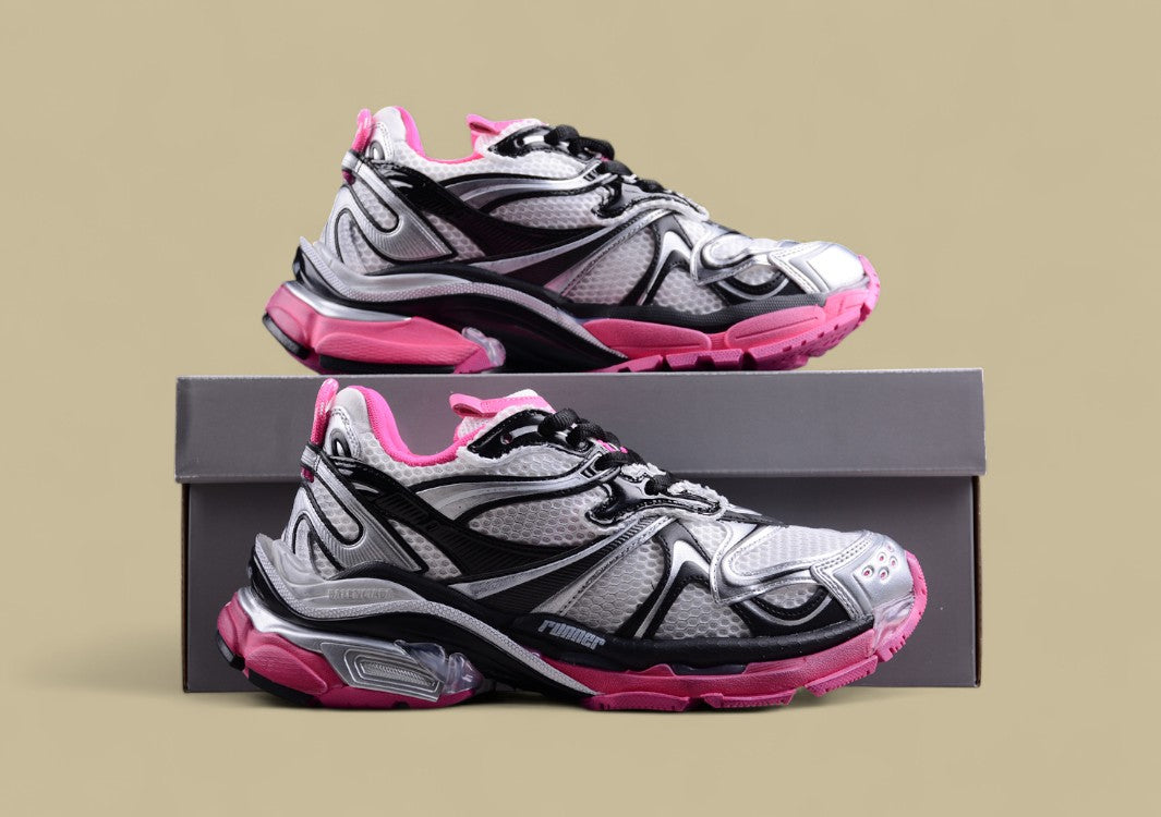 Balenciaga Runner Sneaker – Silver/Pink/Black