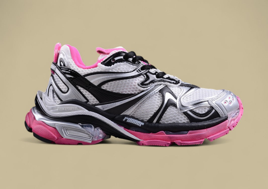 Balenciaga Runner Sneaker – Silver/Pink/Black
