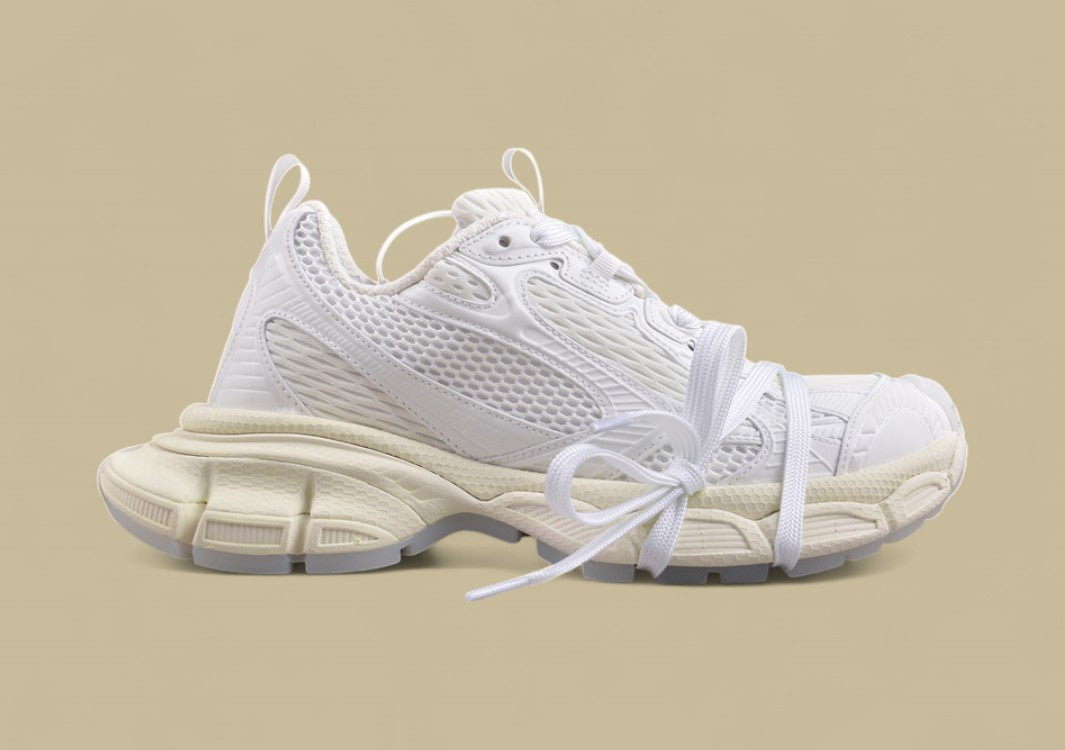 Balenciaga Runner Sneaker – Triple White/Cream Monochrome