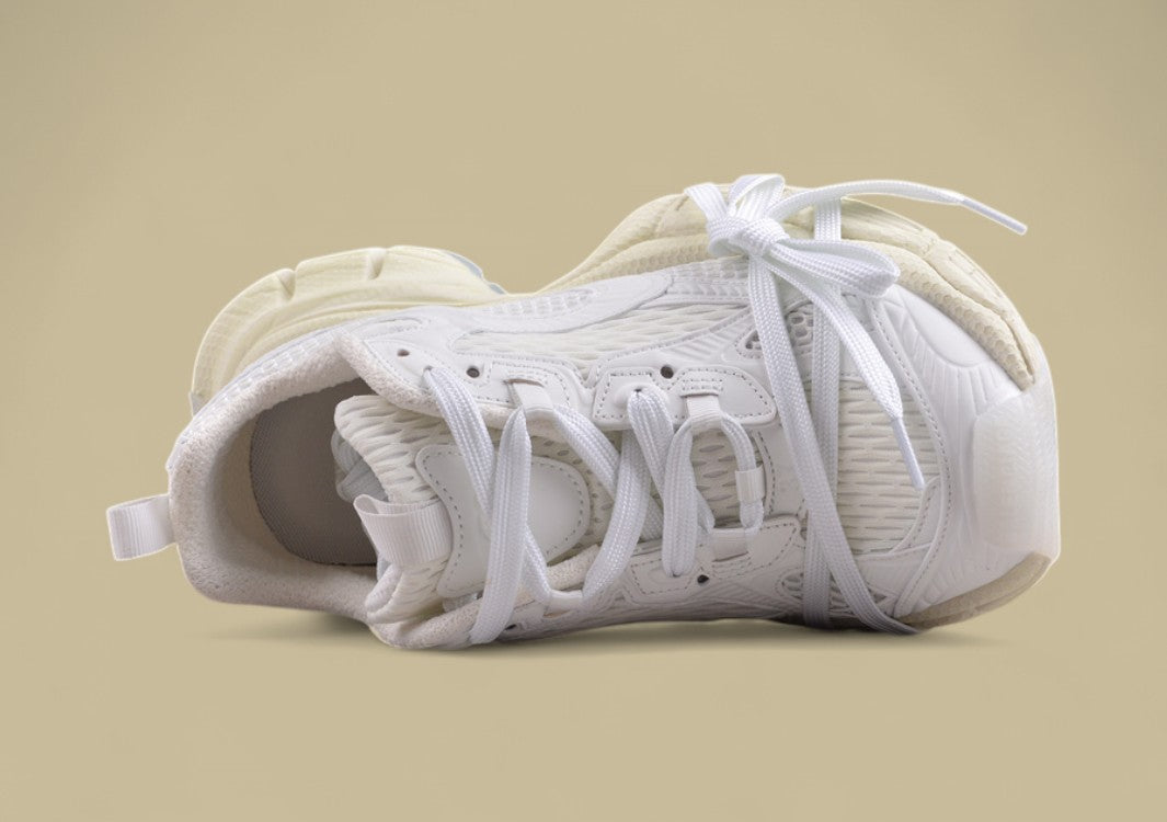 Balenciaga Runner Sneaker – Triple White/Cream Monochrome