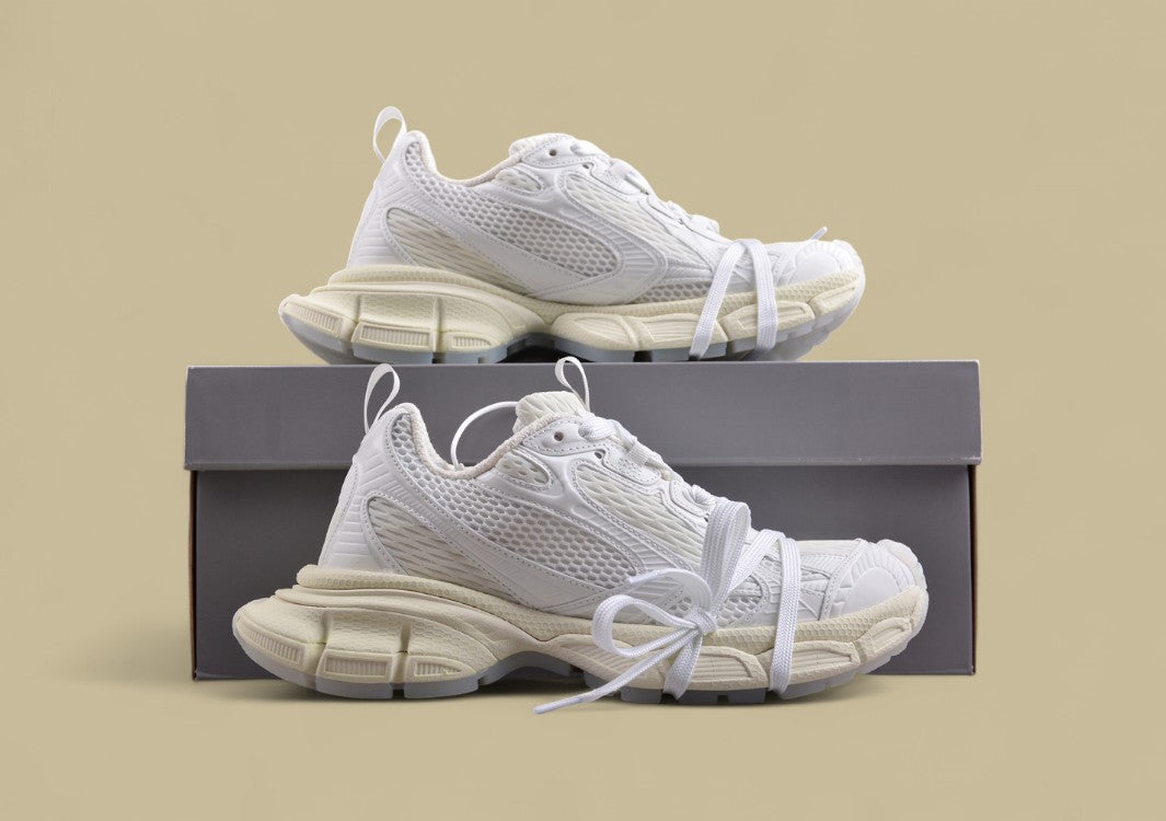 Balenciaga Runner Sneaker – Triple White/Cream Monochrome