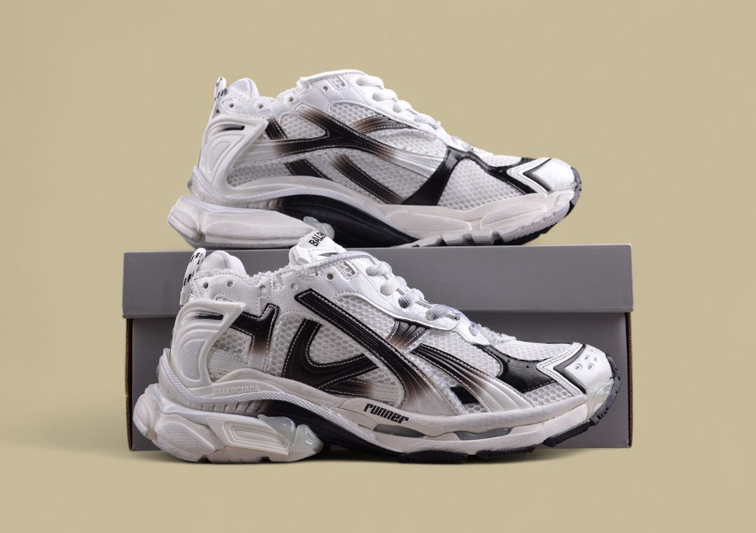Balenciaga Runner Sneaker – White/Black Gradient