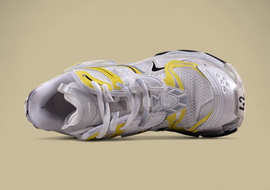 Balenciaga Runner Sneaker – White/Yellow with Black