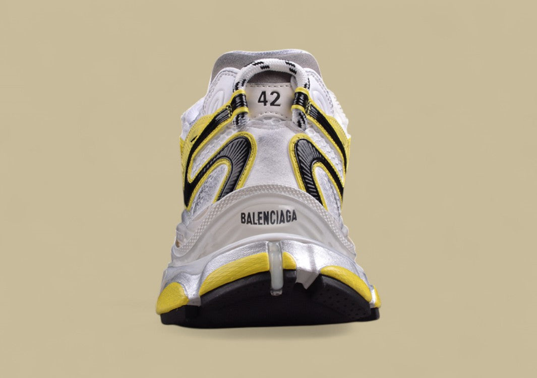 Balenciaga Runner Sneaker – White/Yellow with Black