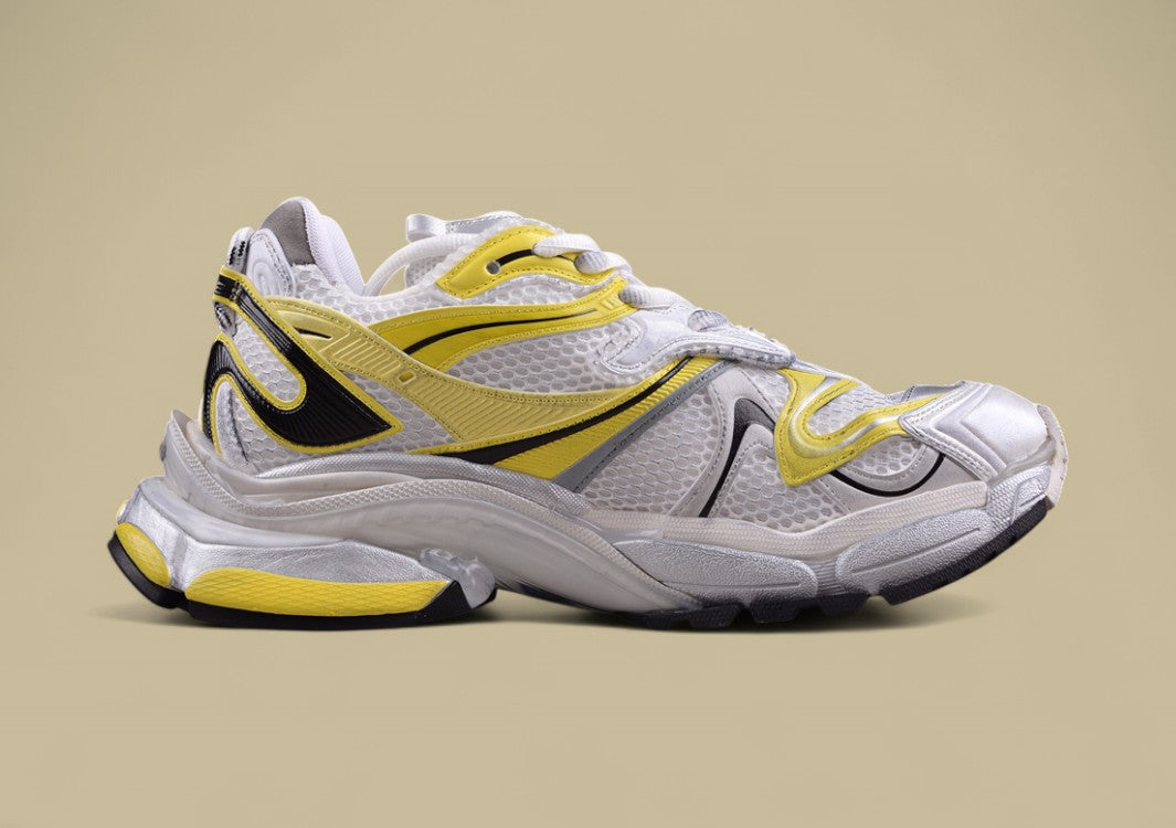 Balenciaga Runner Sneaker – White/Yellow with Black