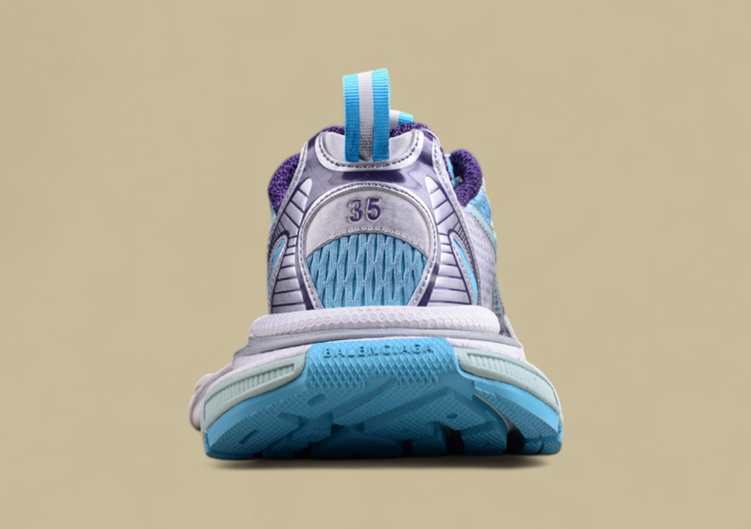 Balenciaga Runner Sneaker in Aqua Blue/Silver