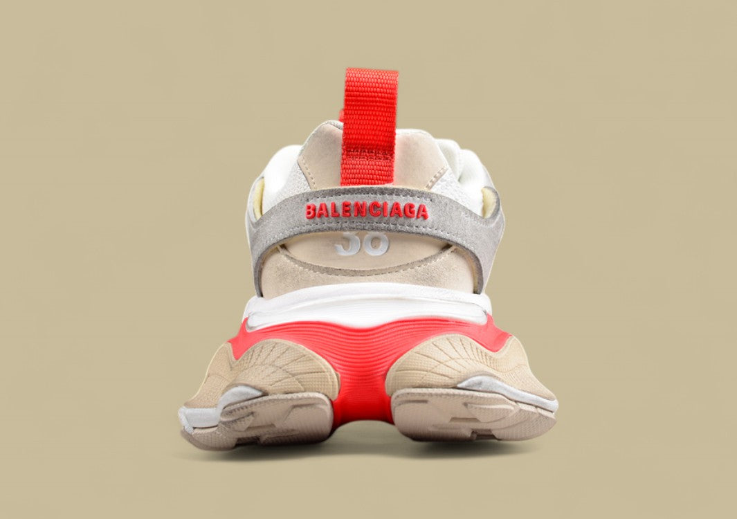 Balenciaga Runner Sneaker in Beige and Red