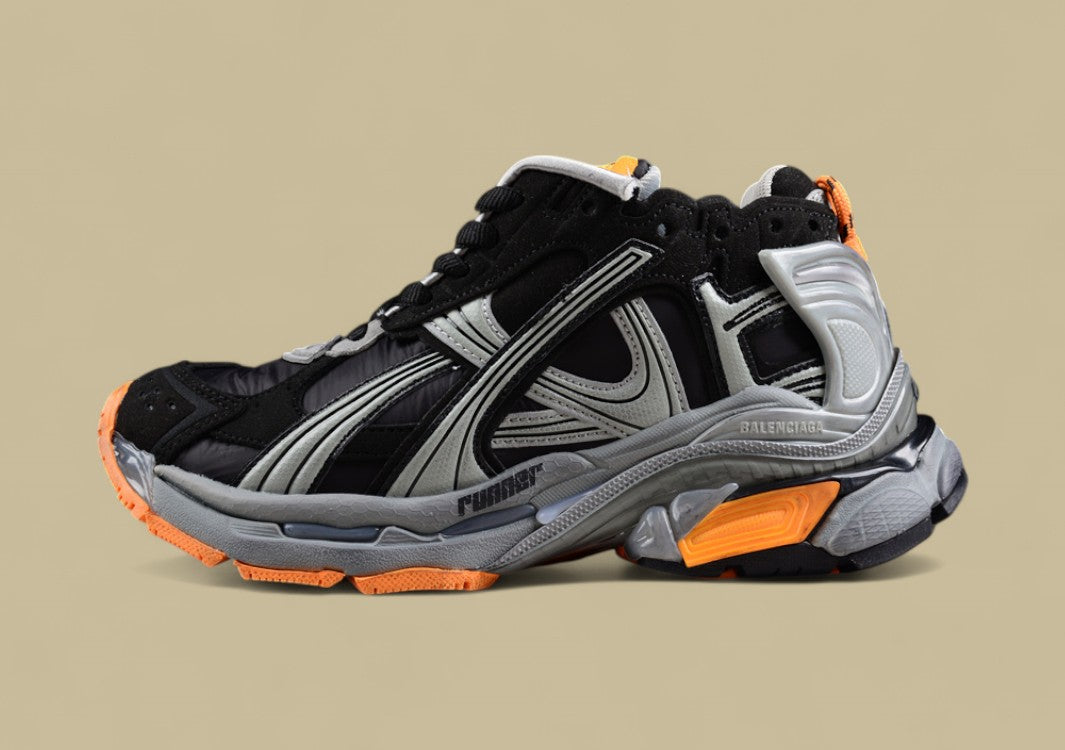 Balenciaga Runner Sneaker in Black, Grey, and Orange