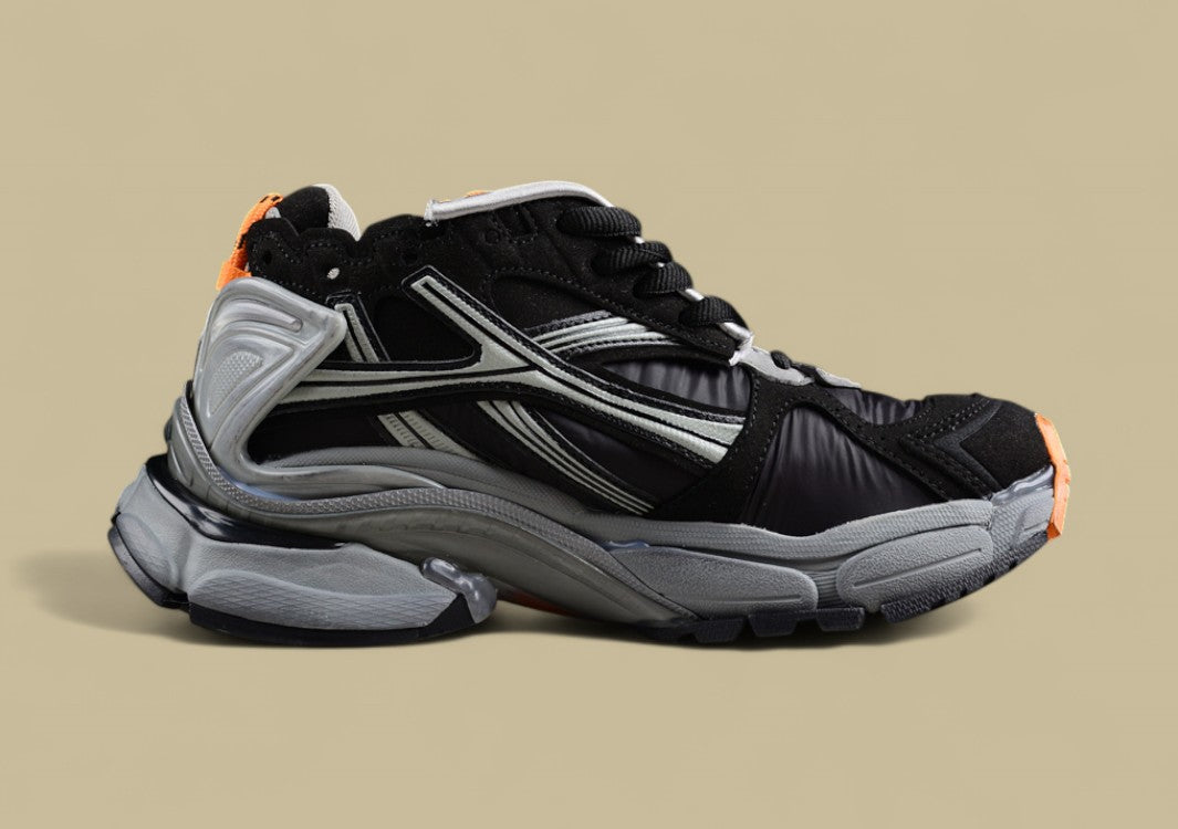 Balenciaga Runner Sneaker in Black, Grey, and Orange