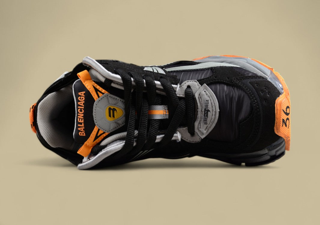 Balenciaga Runner Sneaker in Black, Grey, and Orange