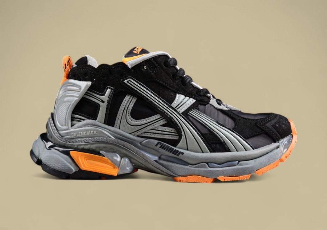 Balenciaga Runner Sneaker in Black, Grey, and Orange