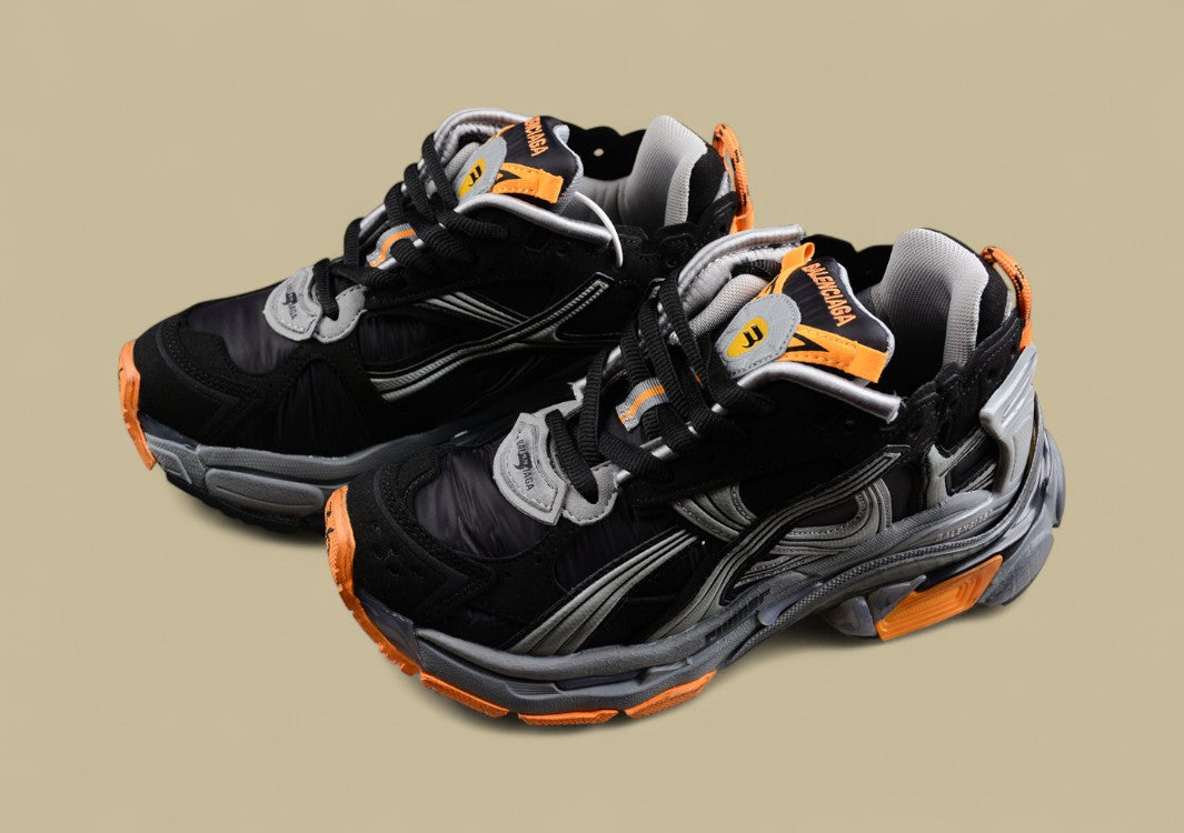 Balenciaga Runner Sneaker in Black, Grey, and Orange