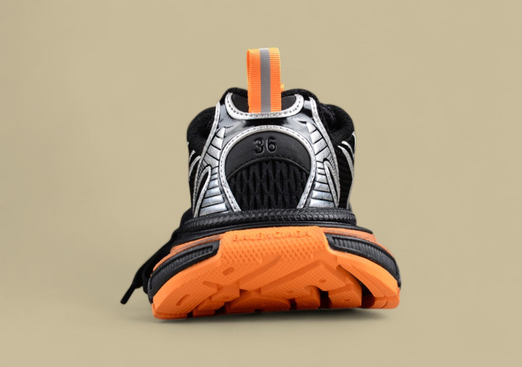 Balenciaga Runner Sneaker in Black, Silver & Orange