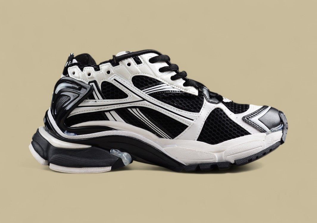 Balenciaga Runner Sneaker in Black and White Mesh
