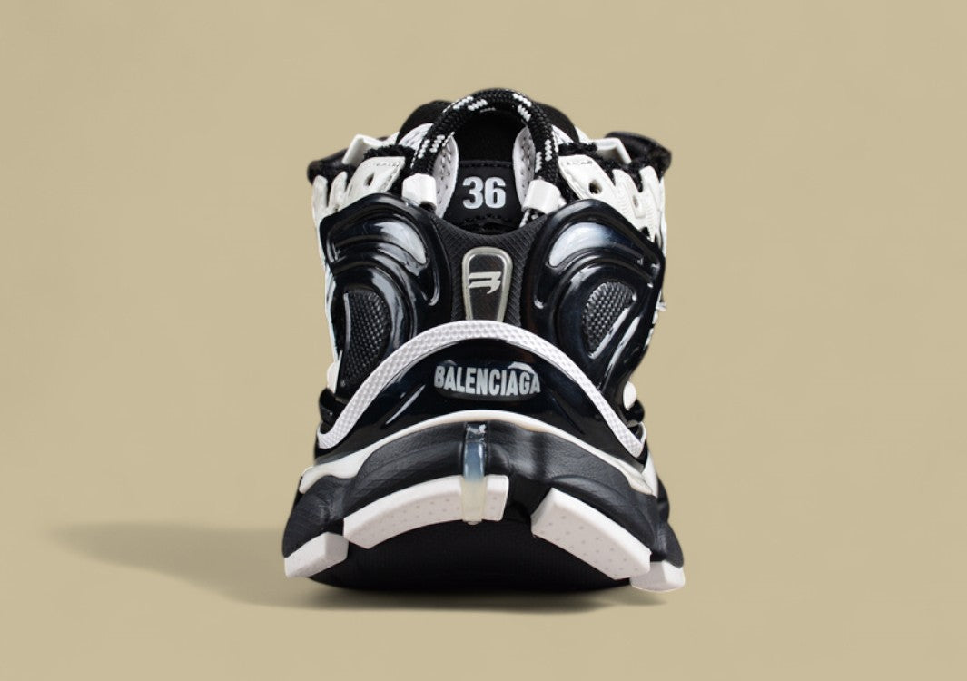 Balenciaga Runner Sneaker in Black and White Mesh