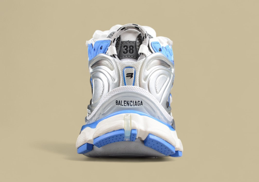 Balenciaga Runner Sneaker in Blue, White, and Grey