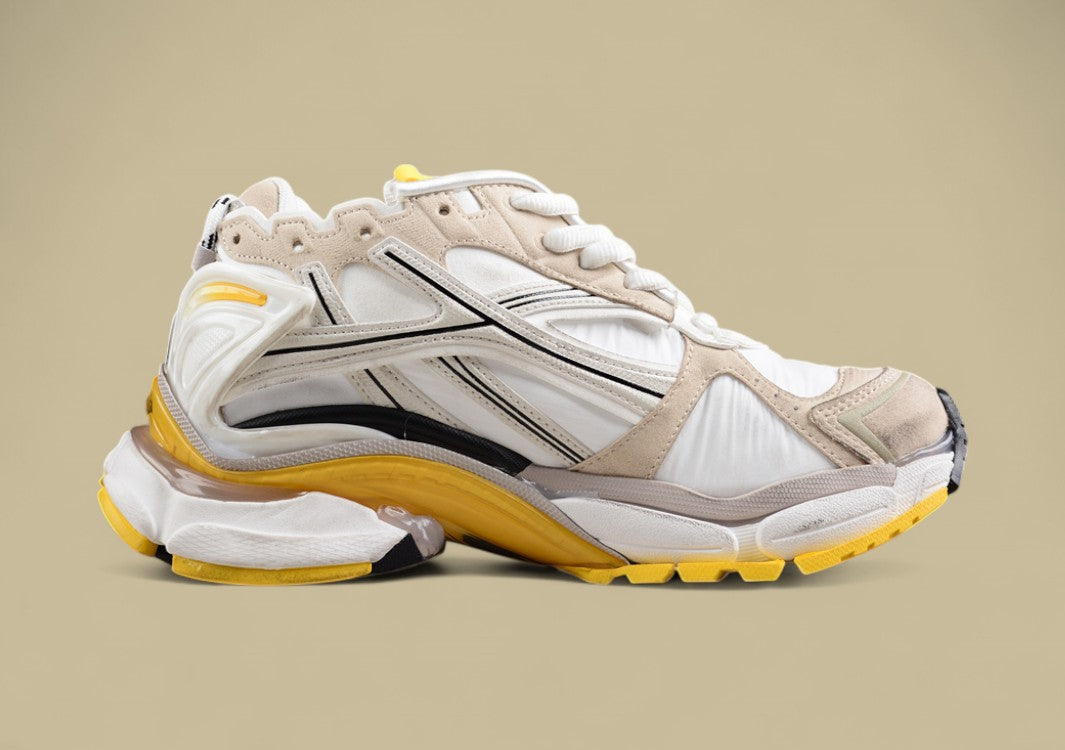Balenciaga Runner Sneaker in Cream, Yellow, and Black