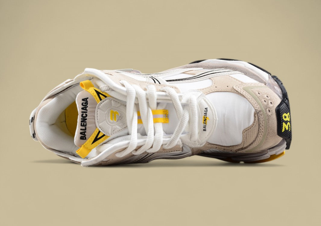 Balenciaga Runner Sneaker in Cream, Yellow, and Black