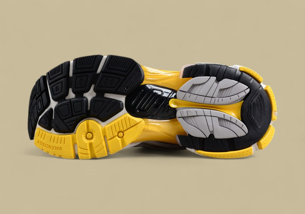 Balenciaga Runner Sneaker in Cream, Yellow, and Black