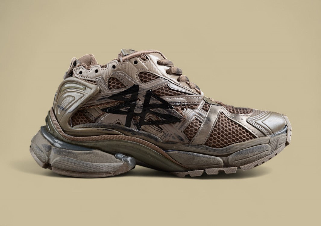 Balenciaga Runner Sneaker in Distressed Brown