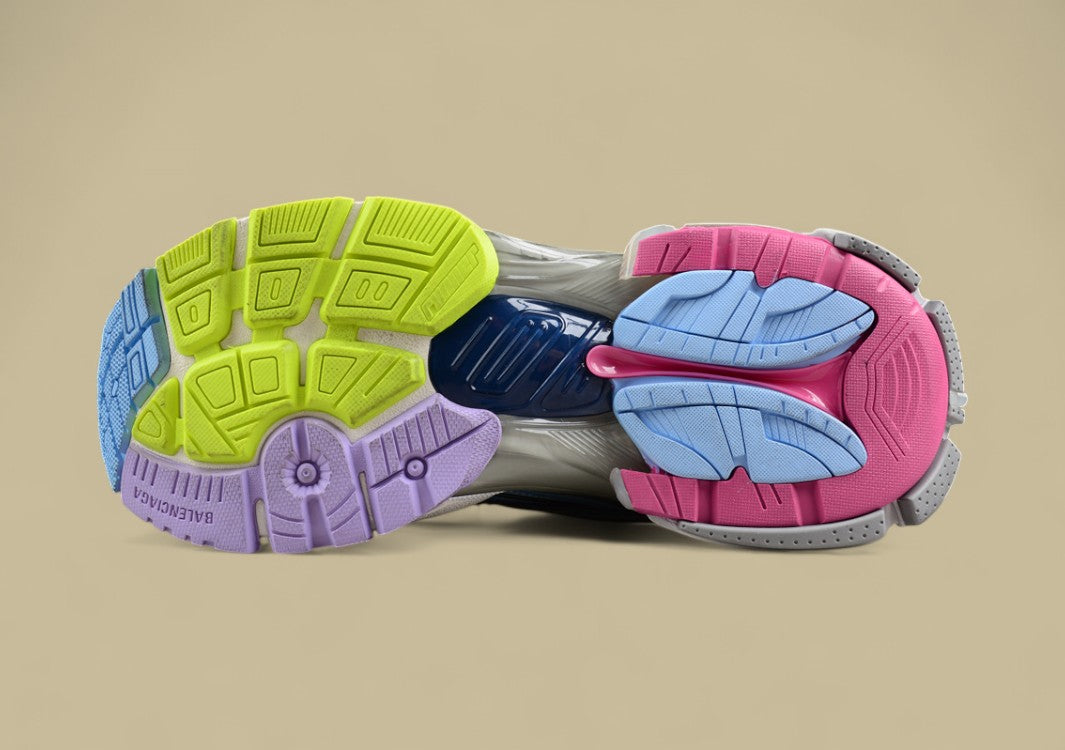 Balenciaga Runner Sneaker in Multi-Color Neon Mesh