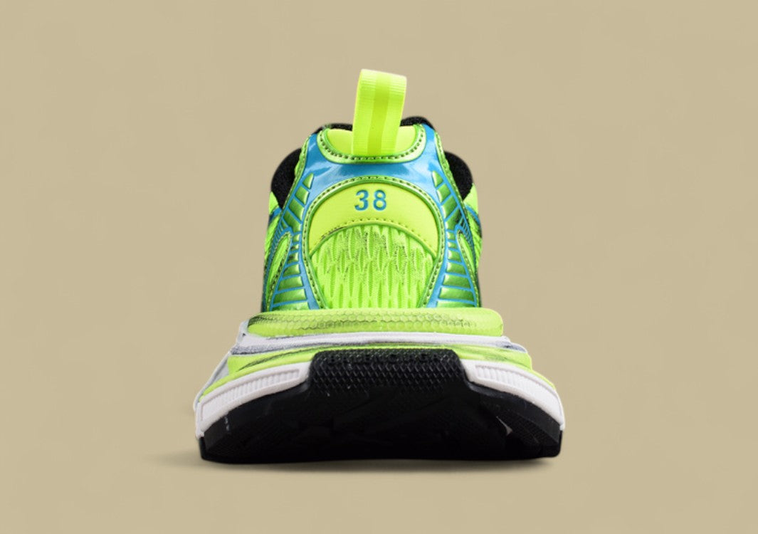 Balenciaga Runner Sneaker in Neon Green & Blue