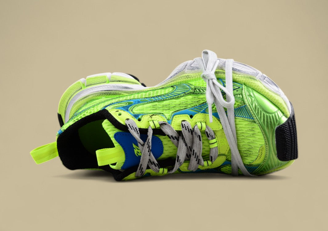 Balenciaga Runner Sneaker in Neon Green & Blue