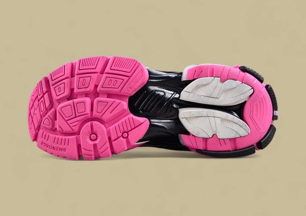 Balenciaga Runner Sneaker in Silver/Black with Pink