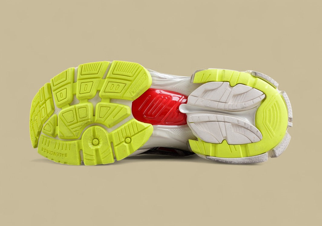 Balenciaga Runner Sneaker in Silver, Black, and Neon Green