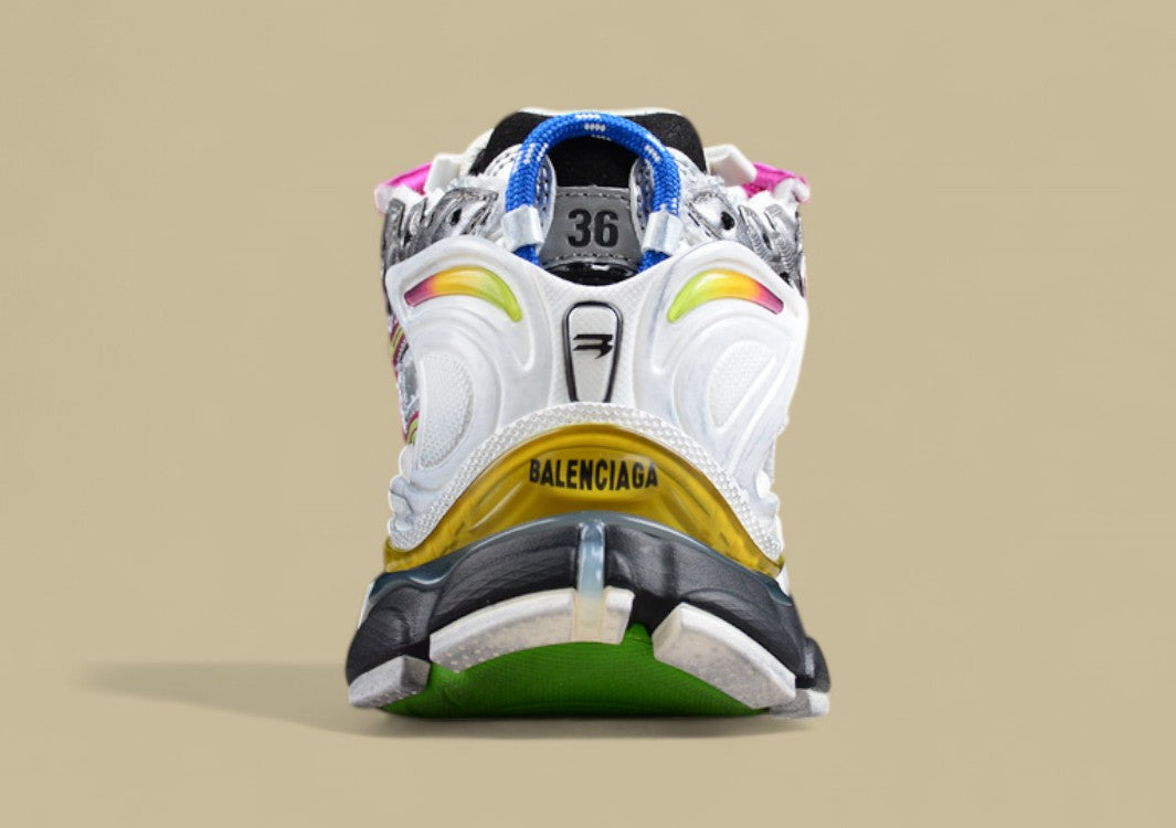 Balenciaga Runner Sneaker in Silver with Multicolor