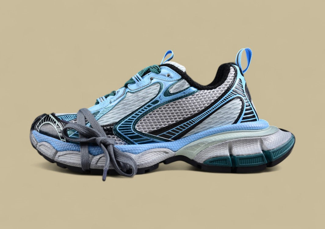 Balenciaga Runner Sneaker in Teal/Blue/Silver