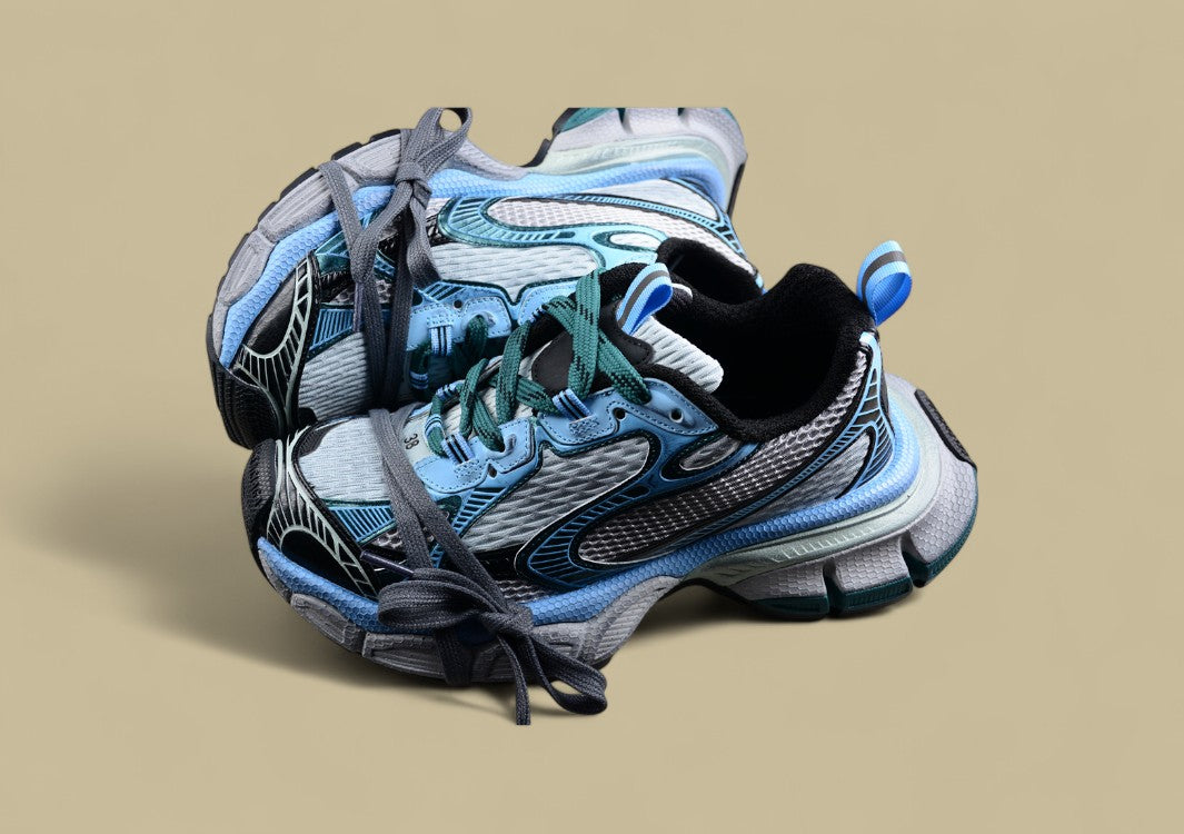 Balenciaga Runner Sneaker in Teal/Blue/Silver