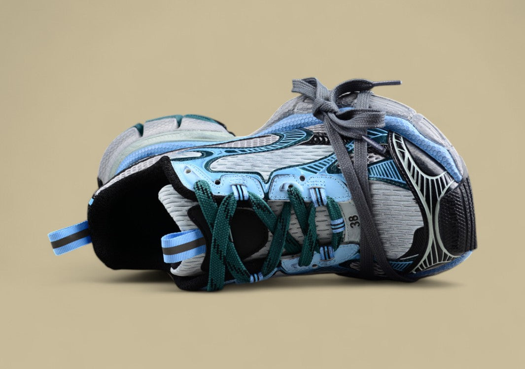 Balenciaga Runner Sneaker in Teal/Blue/Silver