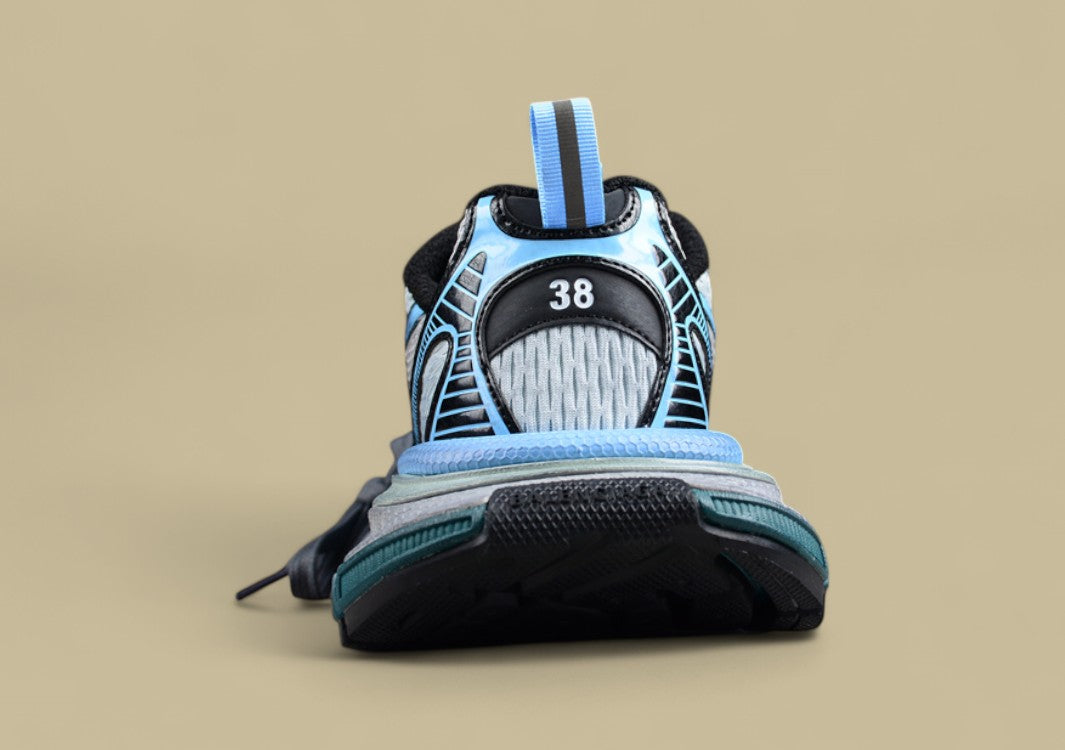 Balenciaga Runner Sneaker in Teal/Blue/Silver