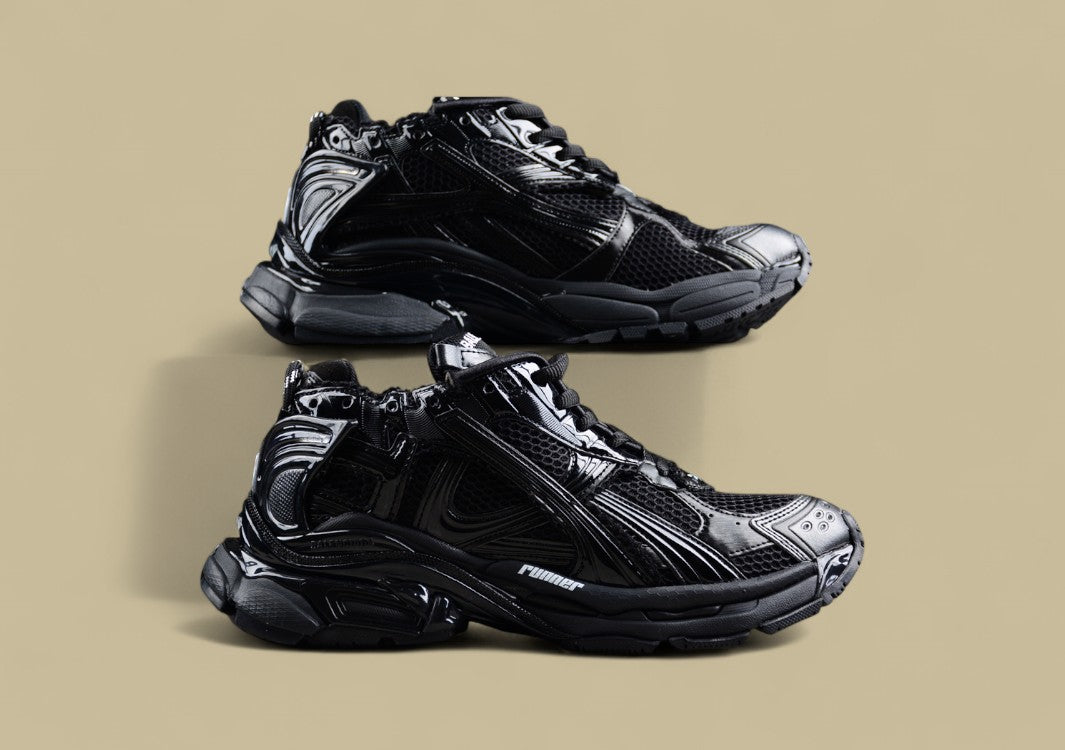 Balenciaga Runner Sneaker in Triple Black Patent