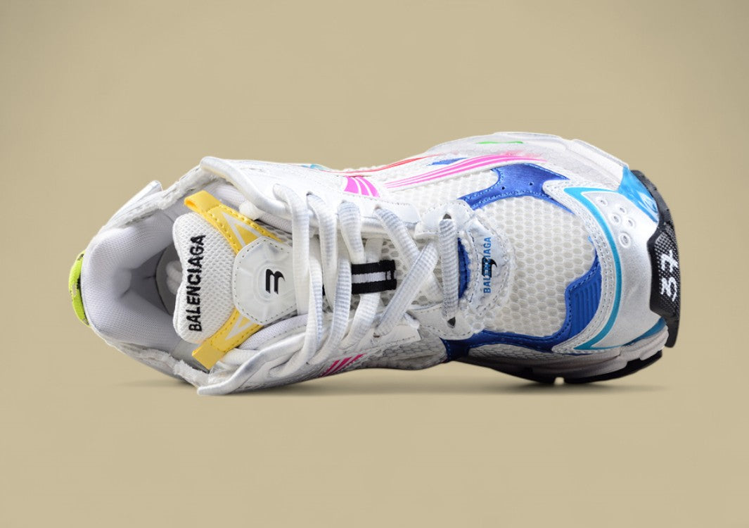 Balenciaga Runner Sneaker in White/Multicolor