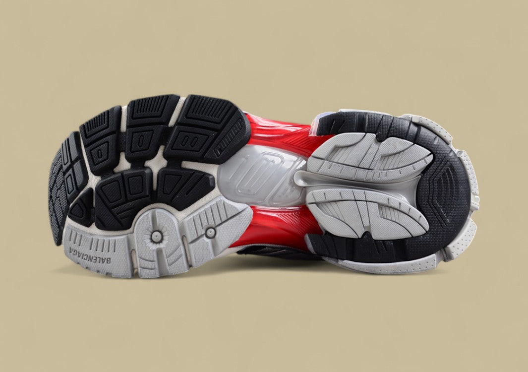 Balenciaga Runner Sneaker in White/Red/Silver