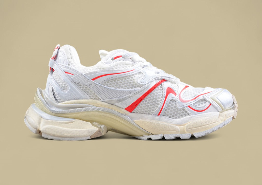 Balenciaga Runner Sneaker in White/Red