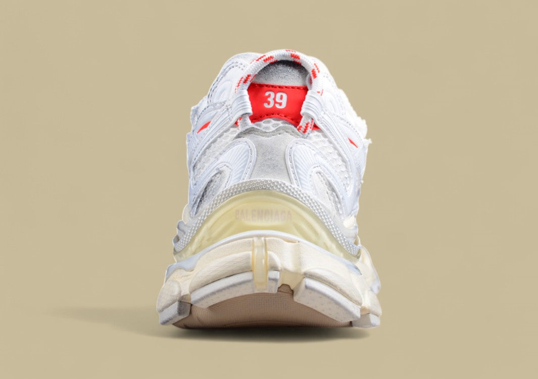 Balenciaga Runner Sneaker in White/Red