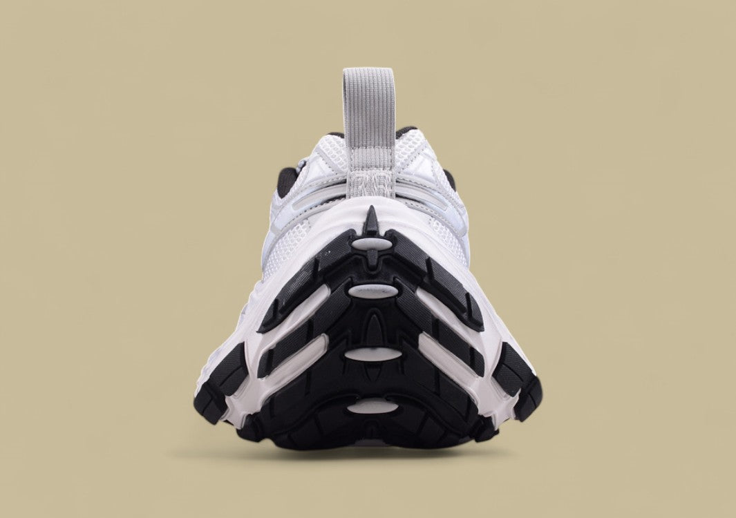 Balenciaga Runner Sneaker in White/Silver