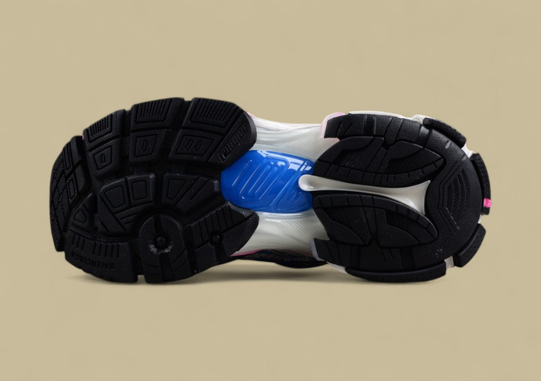 Balenciaga Runner Sneaker in White, Blue & Red