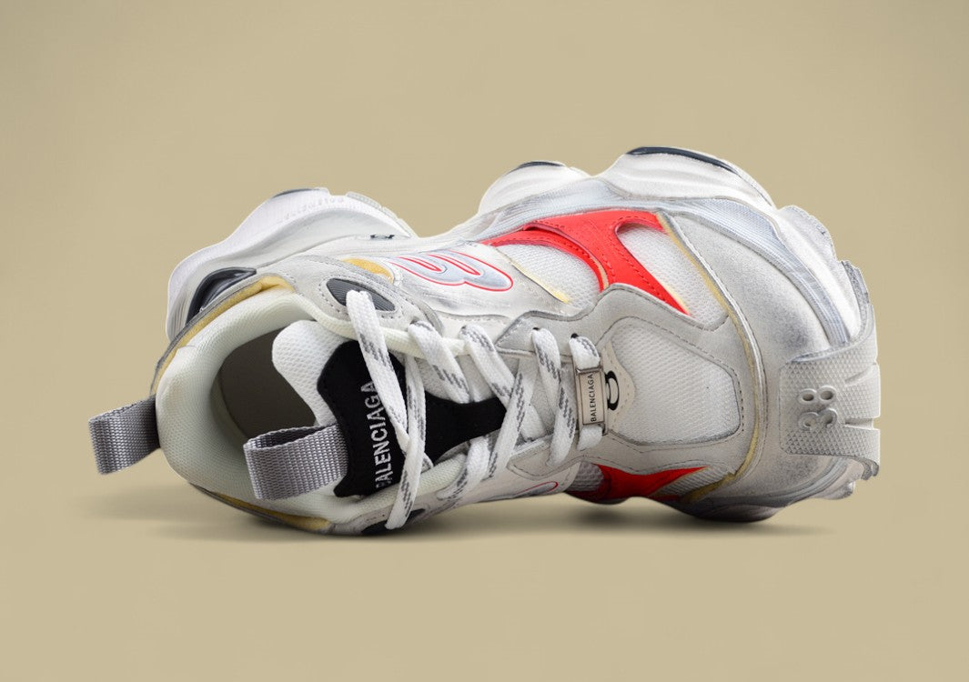 Balenciaga Runner Sneaker in White and Red