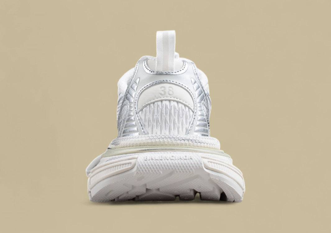 Balenciaga Silver Mesh Runner Sneaker