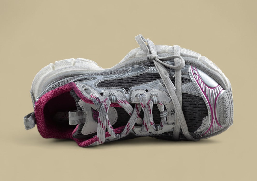 Balenciaga Sneaker – Silver & Fuchsia Panel
