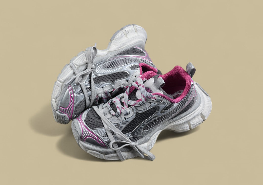 Balenciaga Sneaker – Silver & Fuchsia Panel