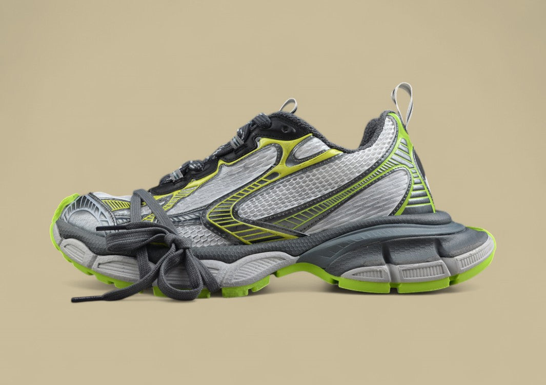 Balenciaga Sneaker – Silver & Neon Green