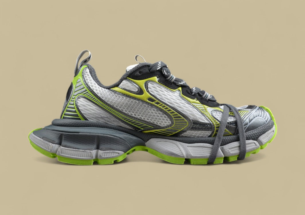 Balenciaga Sneaker – Silver & Neon Green