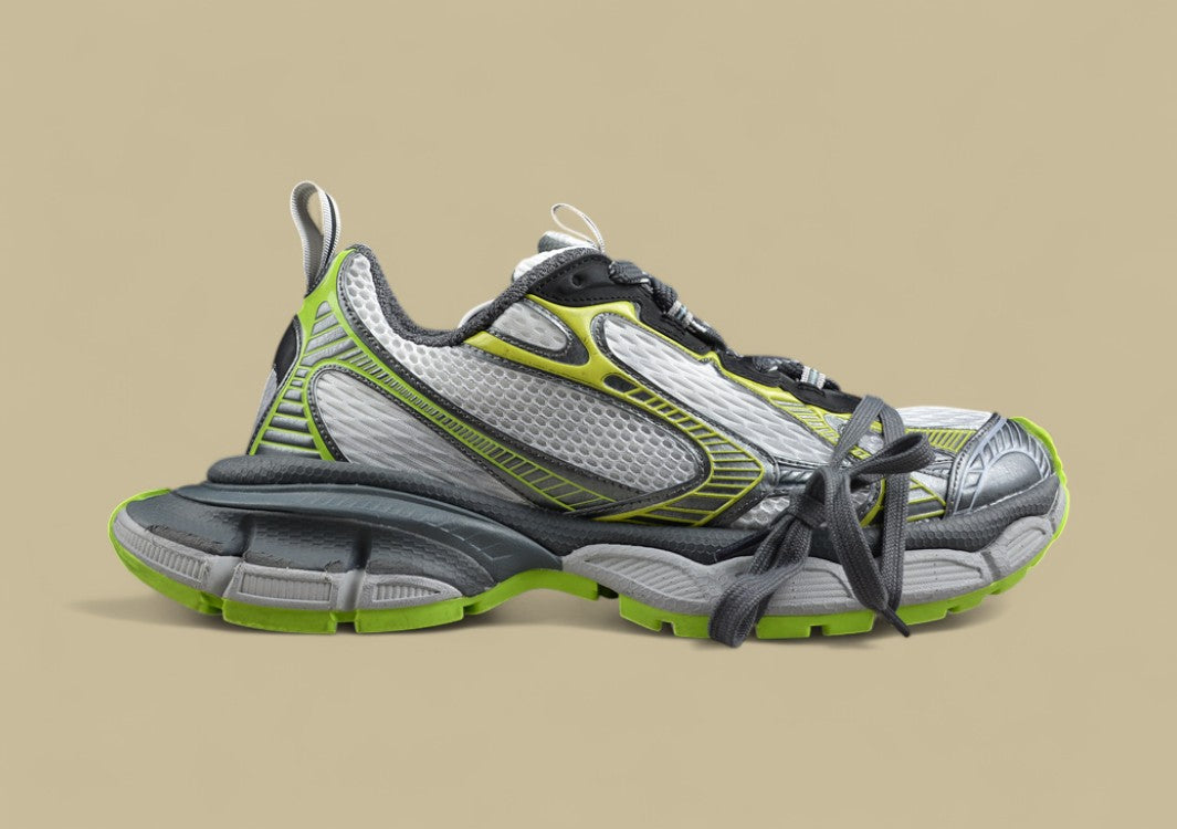 Balenciaga Sneaker – Silver & Neon Green