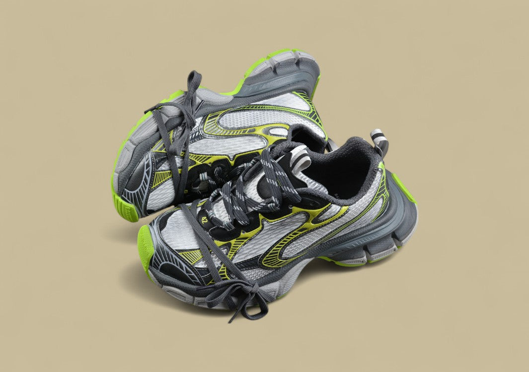 Balenciaga Sneaker – Silver & Neon Green