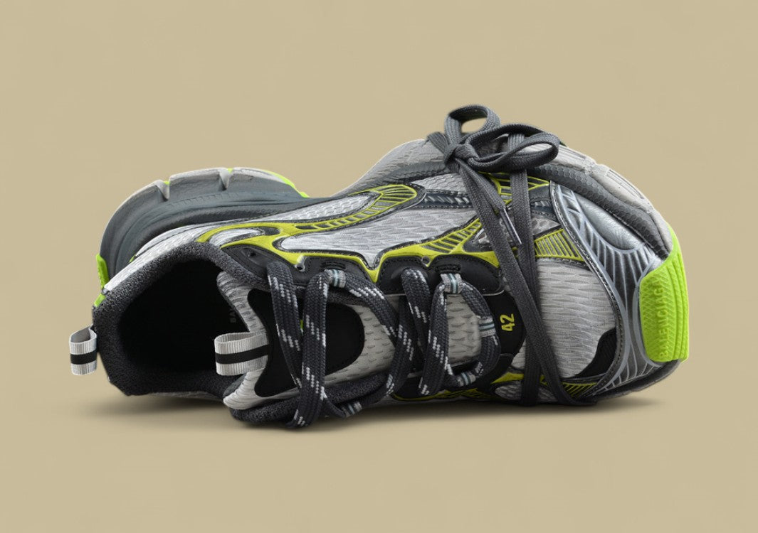 Balenciaga Sneaker – Silver & Neon Green